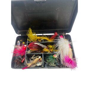 Vintage Pocket Tackle Box Fishing Lures & Flies Outers Laboratories
